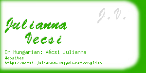 julianna vecsi business card