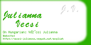 julianna vecsi business card